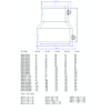 Flexibele rubber verloopsok/mof 63x40mm - Afbeelding 2